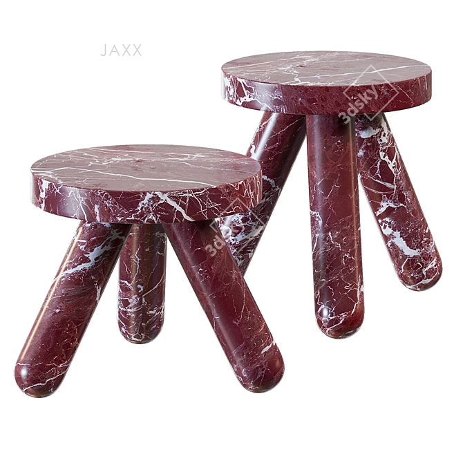 Marble Side Tables: JAXX Collection 3D model image 2