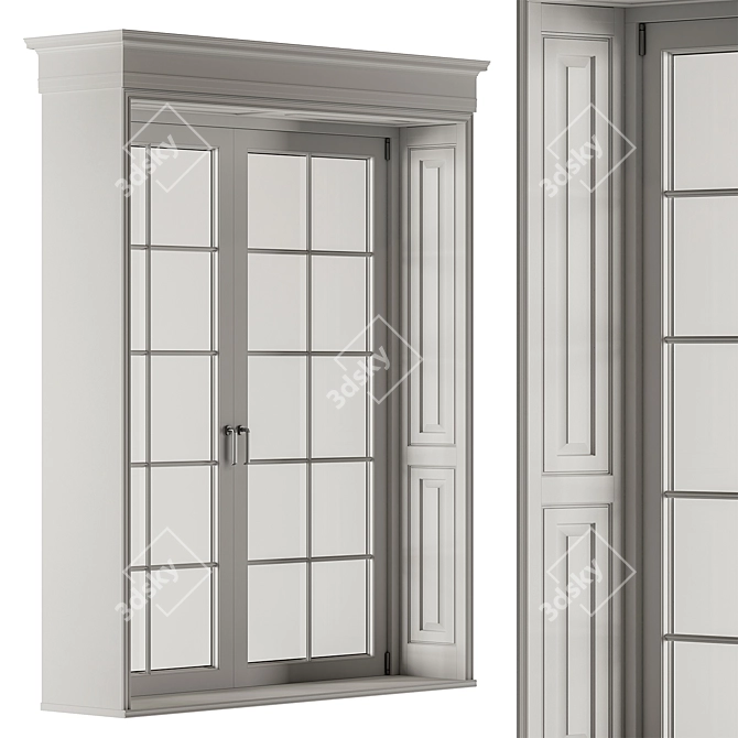 Versatile White Window Set 26 3D model image 5