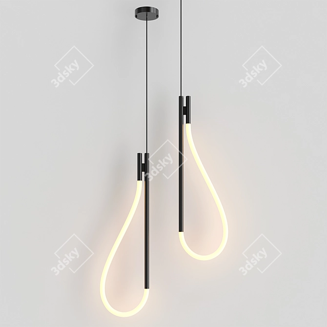 Sleek Optic Design Lamp 3D model image 2