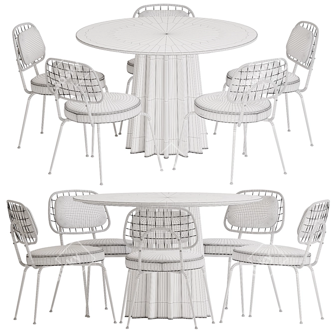 Elegance Set: Brillon Chair & Lezey Table 3D model image 5