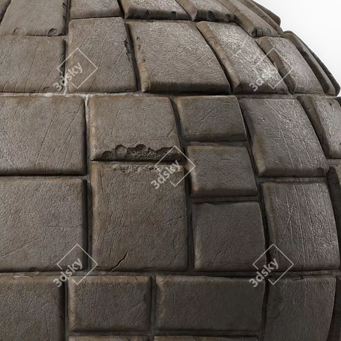 Decorative Stone Wall Materials 4k 3D model image 3