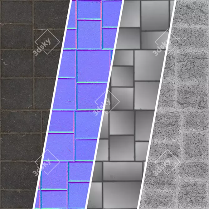 Decorative Stone Wall Materials 4k 3D model image 7