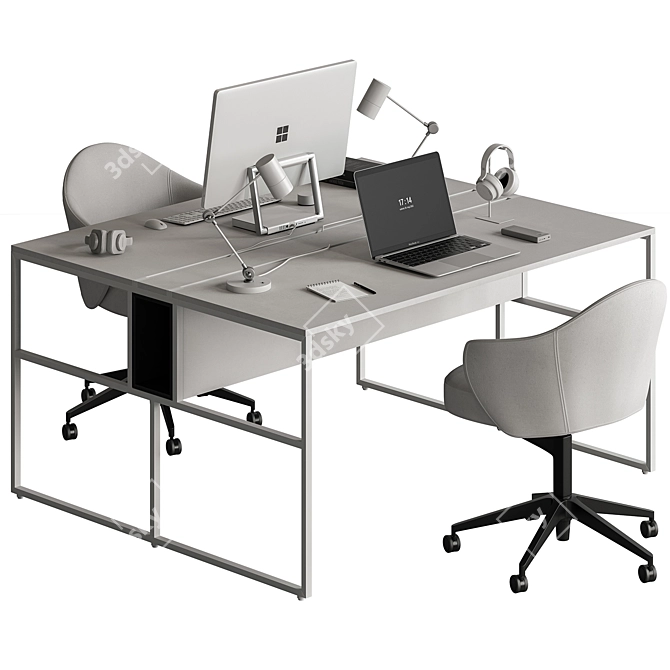 Workplace Essentials Collection: Office Desk 3D model image 1