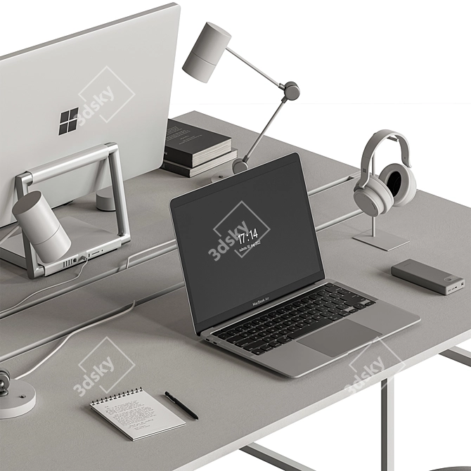 Workplace Essentials Collection: Office Desk 3D model image 3