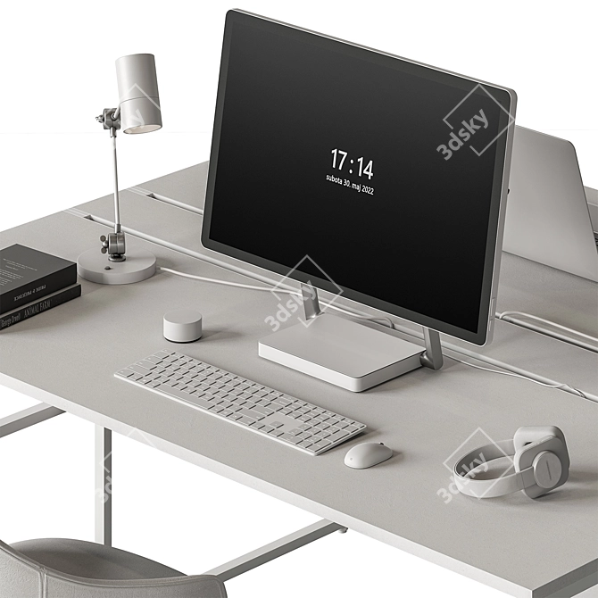 Workplace Essentials Collection: Office Desk 3D model image 4