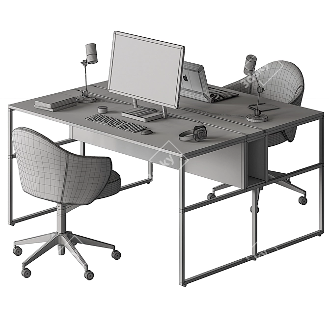 Workplace Essentials Collection: Office Desk 3D model image 5