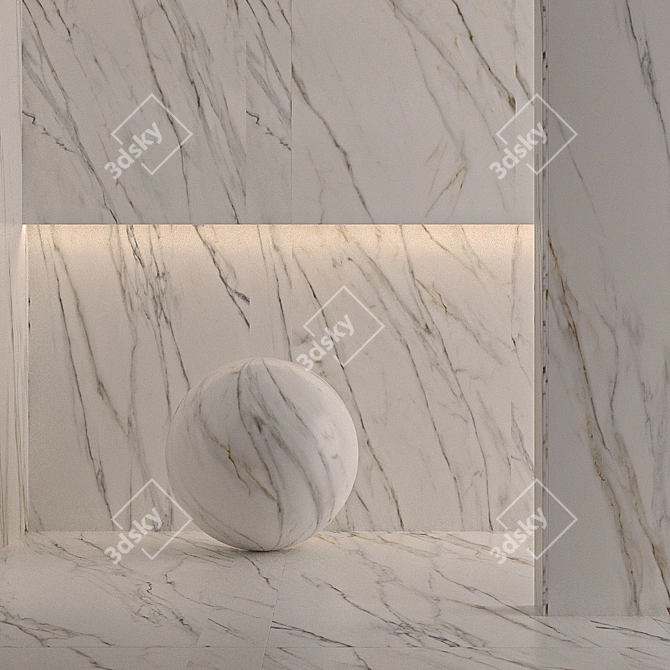 Large Format Laminam Calacatta Gold 3D model image 2