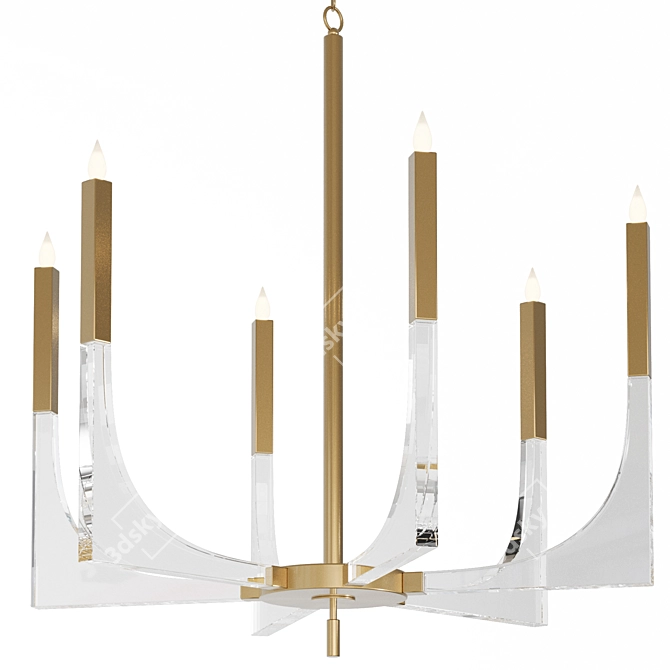 Daisy Chandelier Collection by Louvre 3D model image 1