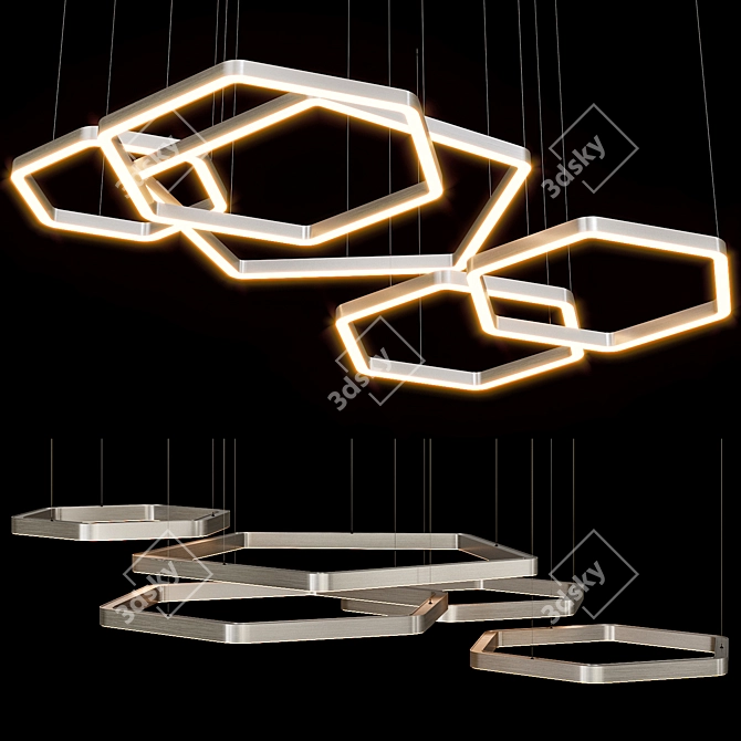 Geometric Pendant Light Collection 3D model image 1