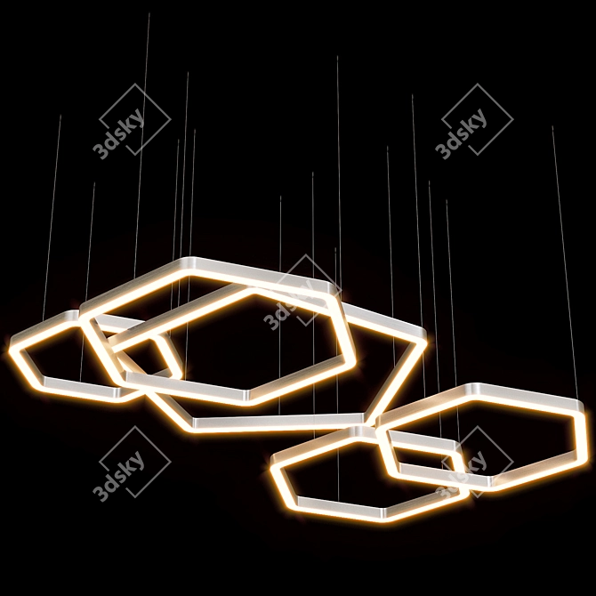 Geometric Pendant Light Collection 3D model image 2