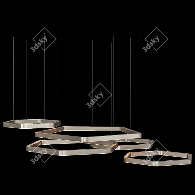 Geometric Pendant Light Collection 3D model image 3