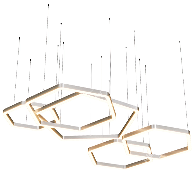 Geometric Pendant Light Collection 3D model image 4