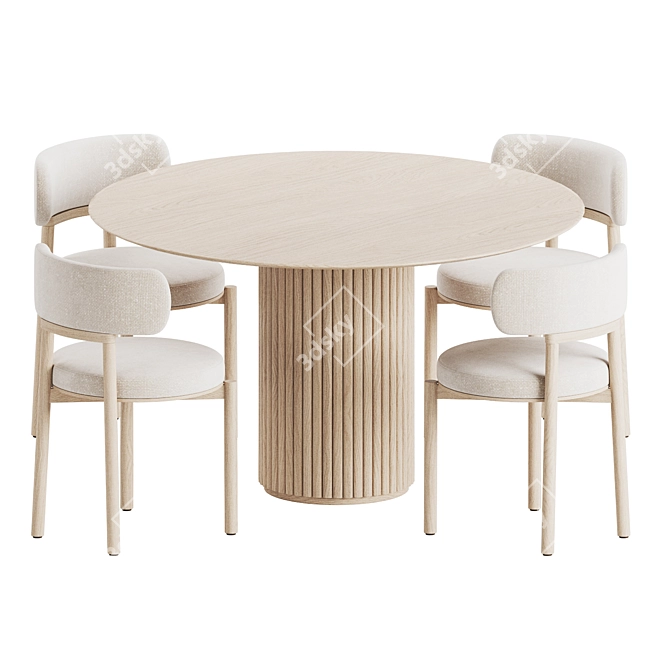 Royal Modern Dining Set 3D model image 3