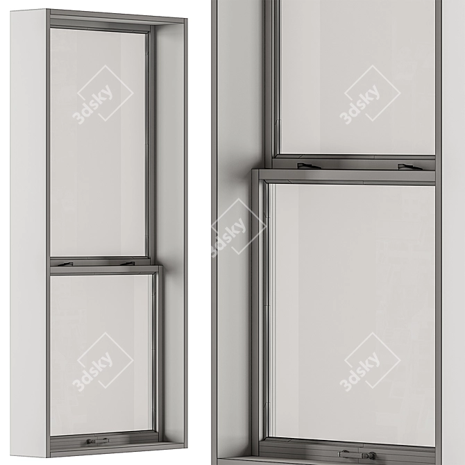 Small Window Double Hung Set 3D model image 5