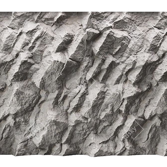 Rock Cliff Wall Material Kit 3D model image 1