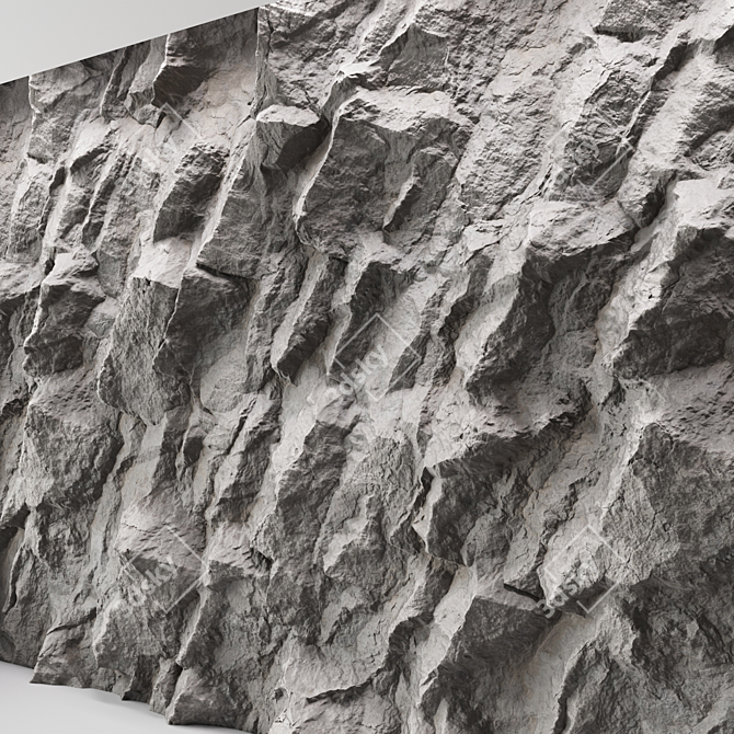 Rock Cliff Wall Material Kit 3D model image 4