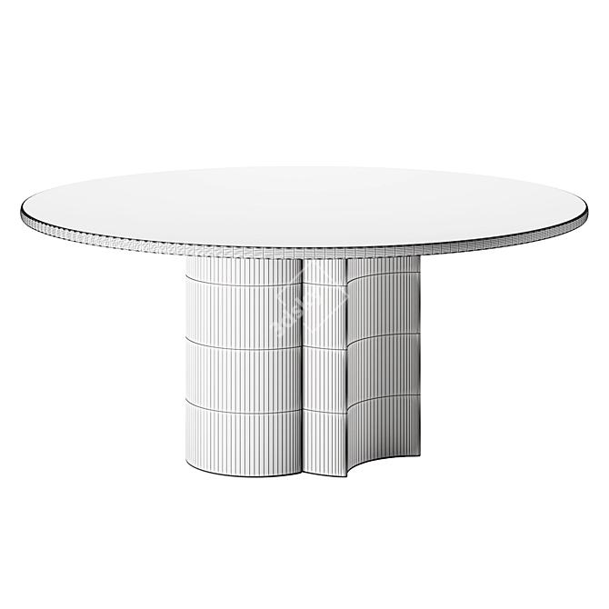 Zanotta Round Table Ø160 cm 3D model image 2