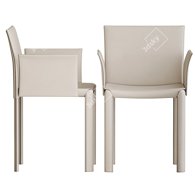 LERICI COLLI CASA Leather Chair 3D model image 13