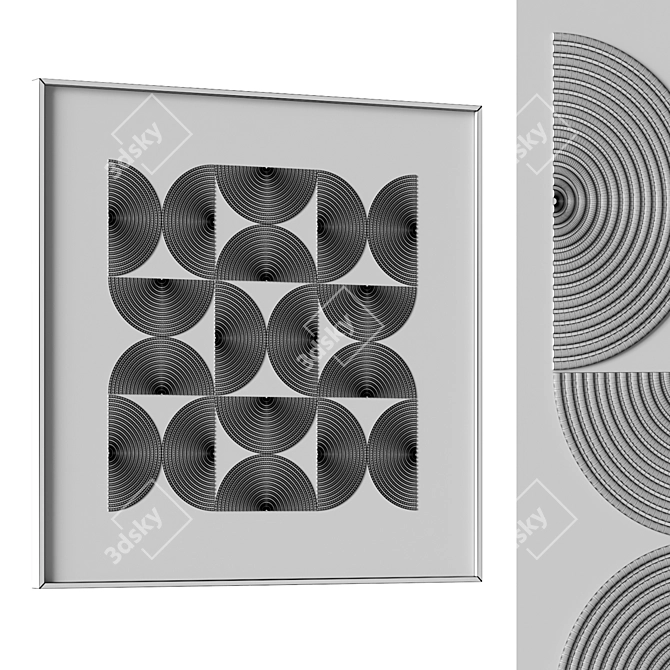 Stone Relief Wall Art Decor 3D model image 7