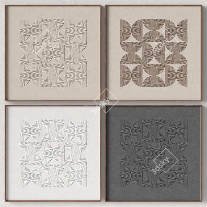 Stone Relief Wall Art Decor 3D model image 8