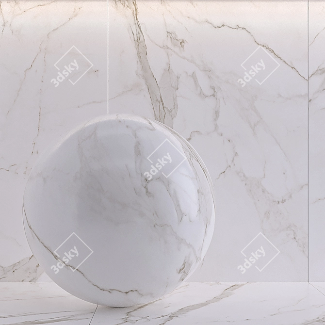 White Laminam Texture Variety Pack 3D model image 7