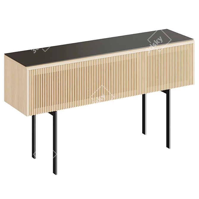 Sleek MALMO Console Table 3D model image 2