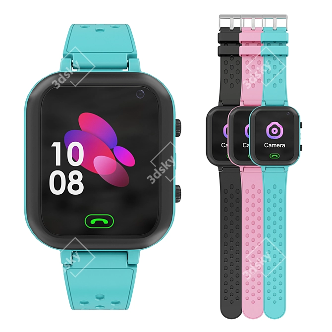 Smart Wristwatch with Russian Design 3D model image 2