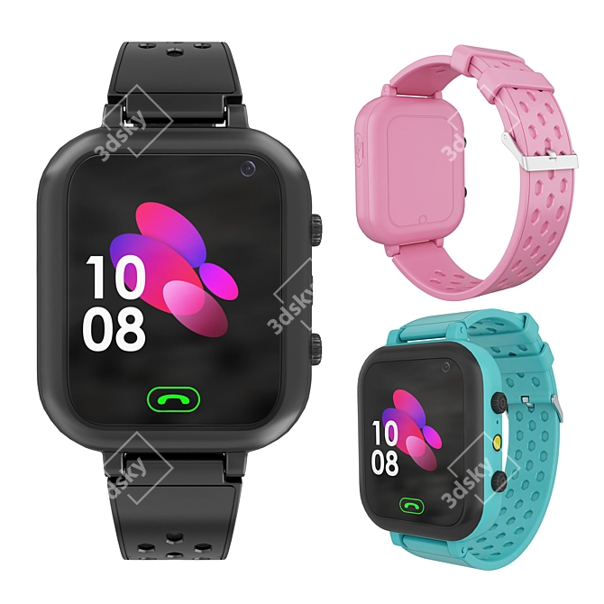 Smart Wristwatch with Russian Design 3D model image 3