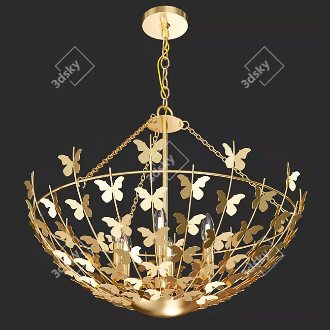 Savoy House Birch 6-Light Pendant 3D model image 3