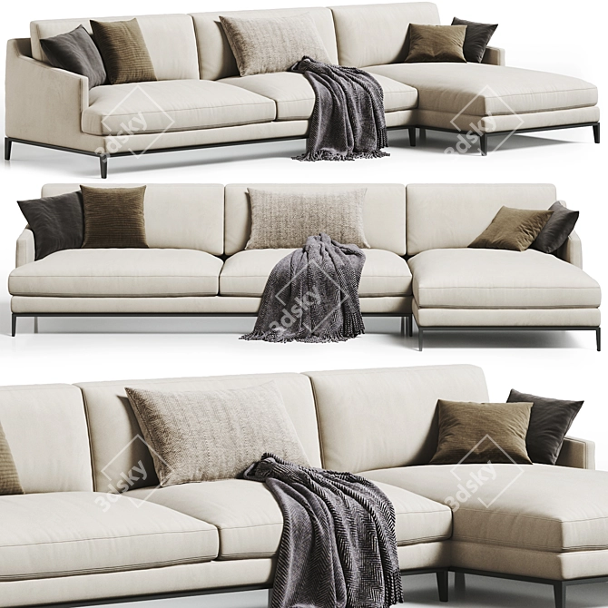 Modern Poliform Bellport Sofa Model 3D model image 1