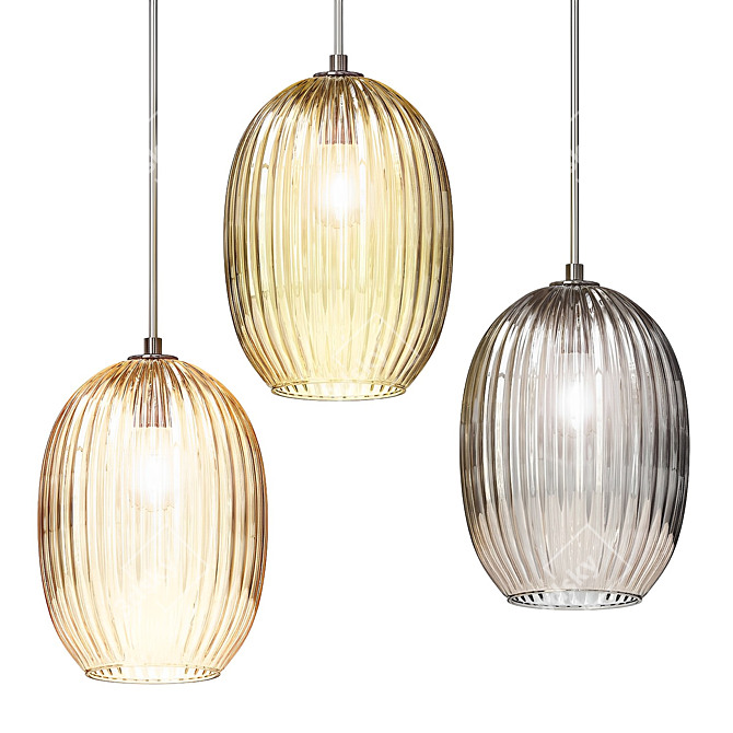 Elegant Dori Pendant Light 3D model image 1