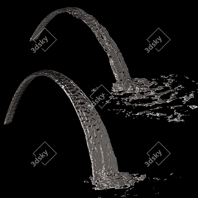 Corona 5 Water Fountain Set 3D model image 5