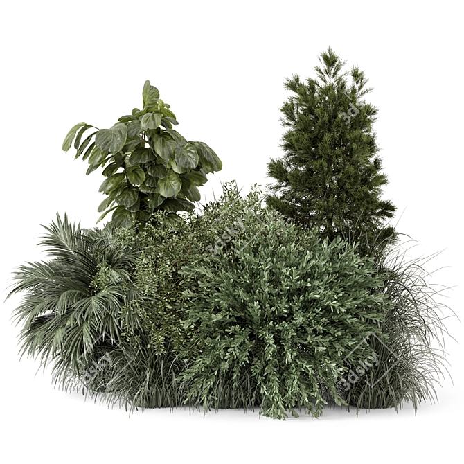 Ornamental Outdoor Bush Set 1700 3D model image 6