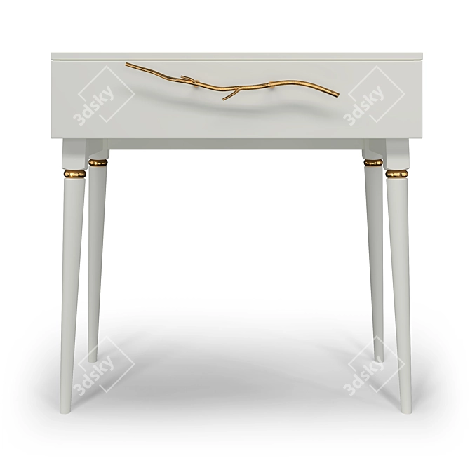 Classic Gold Console Matte Design 3D model image 3