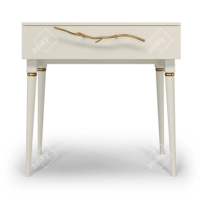 Classic Gold Console Matte Design 3D model image 4