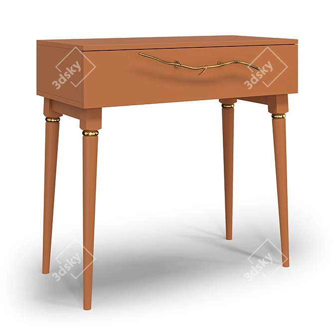 Classic Gold Console Matte Design 3D model image 6