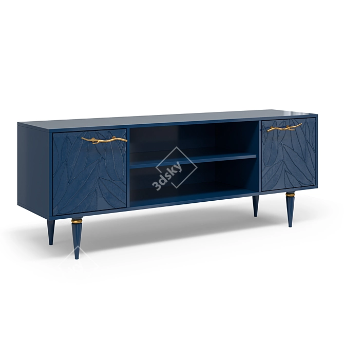 Leaves Classic Gold TV Stand 3D model image 4