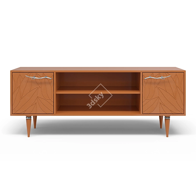 Leaves Classic Gold TV Stand 3D model image 9