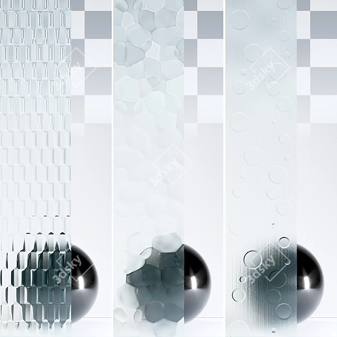 Glass 4K PBR Materials Pack 3D model image 1