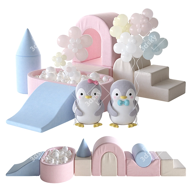 Kidkii Penguin Play Set 3D model image 1