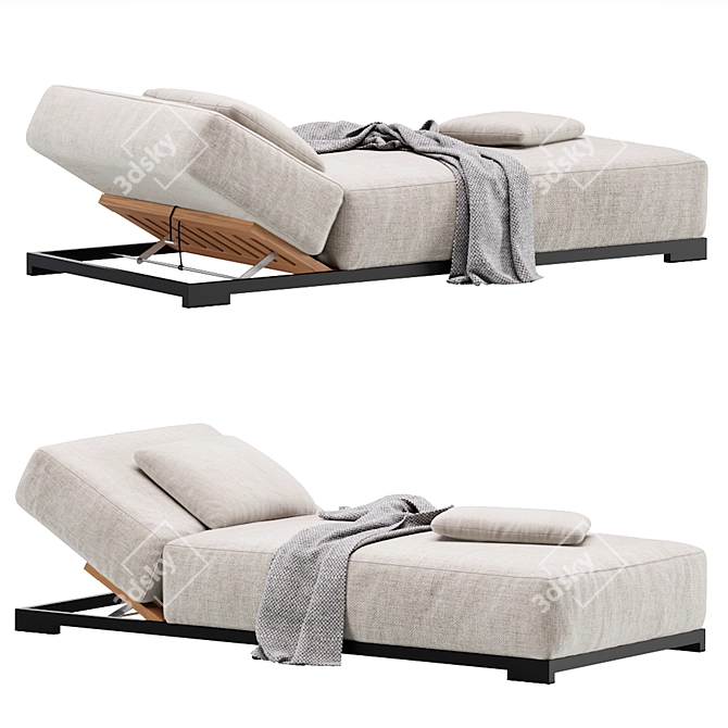 Designer Daybed Milos Sun Lounge 3D model image 3