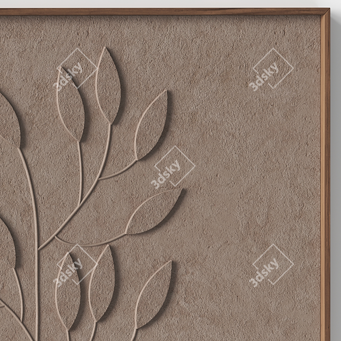 Stone Relief Wall Art 3D 3D model image 5