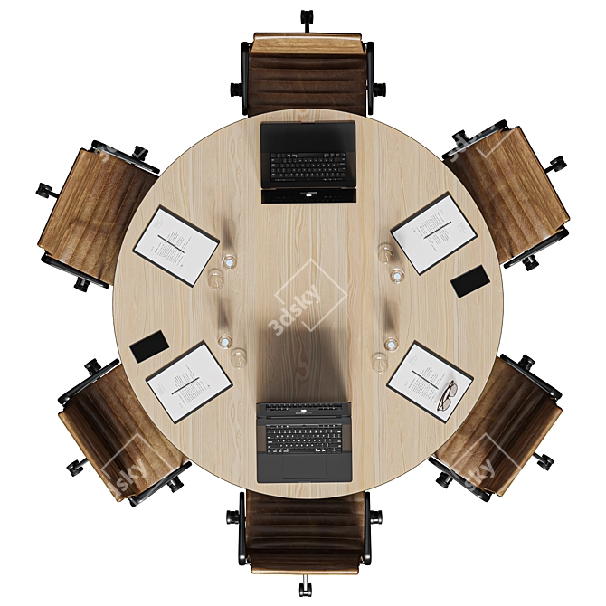  Modern Circular Table Renderings 3D model image 2