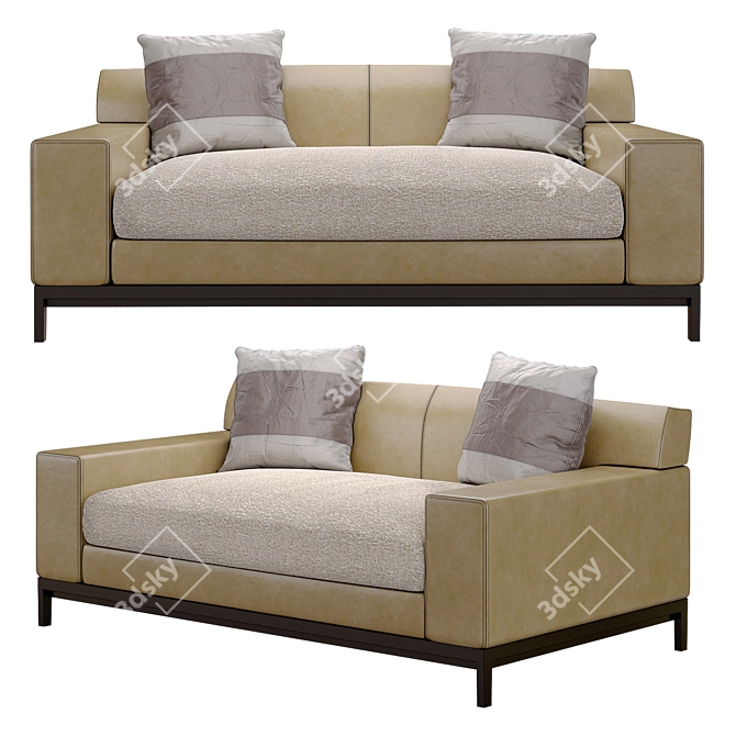 Luxurious Studio Liaigre Large Sofa 3D model image 1