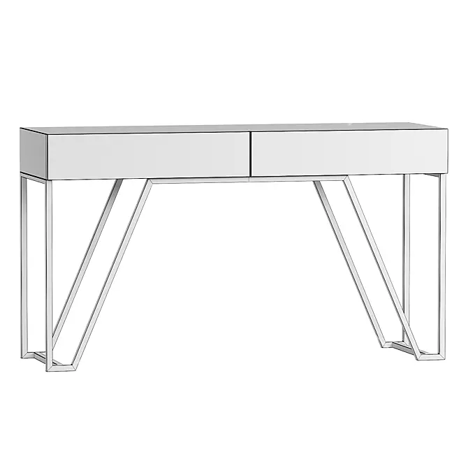 Modern Chic Wooden Console Table 3D model image 2