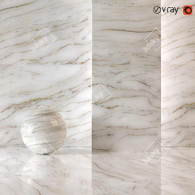 Luxury Italian Marble Texture Kit 3D model image 1