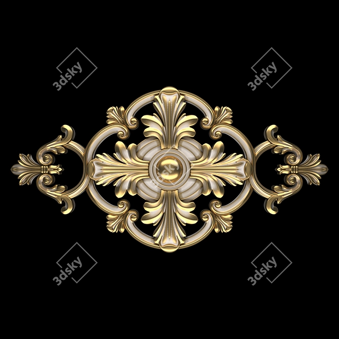 Luxury 3D Ornament Rendering Set 3D model image 4