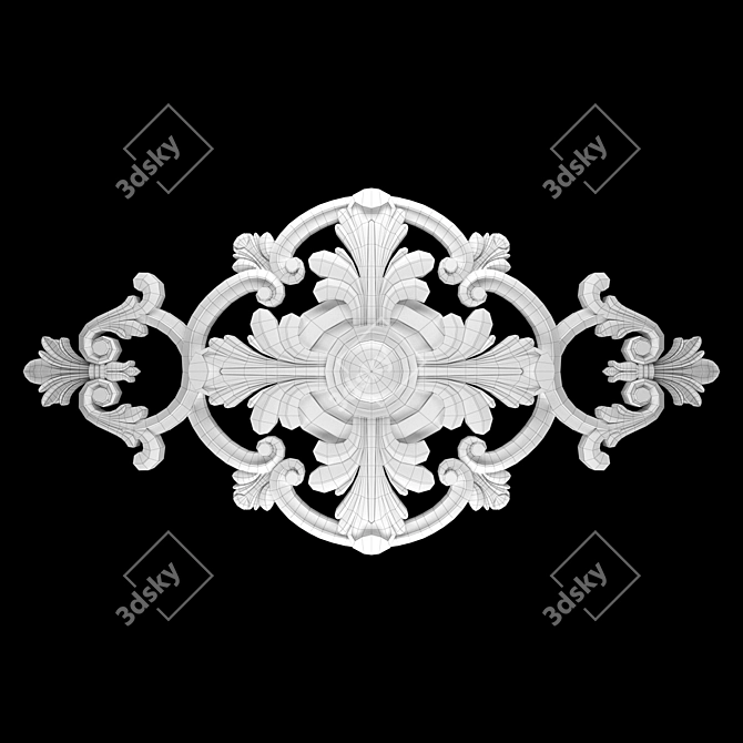 Luxury 3D Ornament Rendering Set 3D model image 5