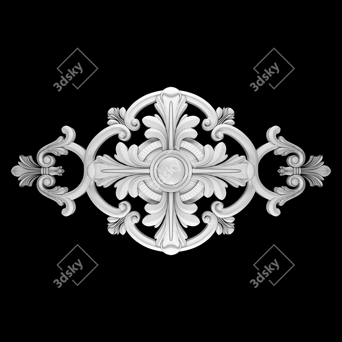 Luxury 3D Ornament Rendering Set 3D model image 6