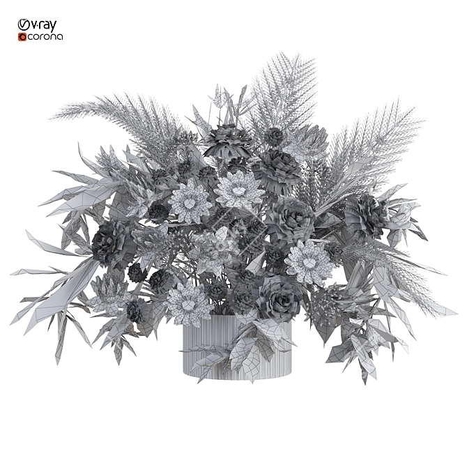 2015 White Flower 3D Model 3D model image 4